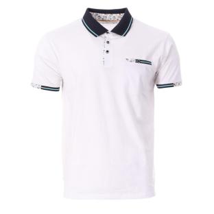 Polo Blanc/Marine Homme RMS26 91301