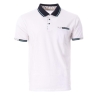 Polo Blanc/Marine Homme RMS26 91301