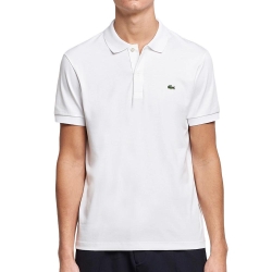 Polo Blanc Homme Lacoste Regular Fit Pima