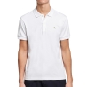 Polo Blanc Homme Lacoste Regular Fit Pima