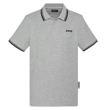 Polo Gris Homme Schott PSWILL2