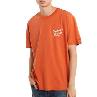 T-Shirt Orange Homme Tommy Hilfiger Novelty