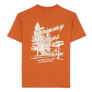 T-Shirt Orange Homme Tommy Hilfiger Novelty