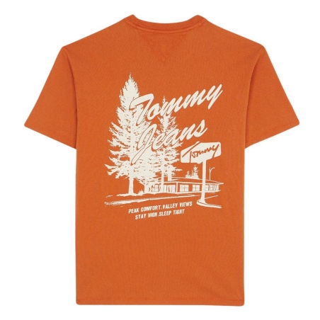 T-Shirt Orange Homme Tommy Hilfiger Novelty