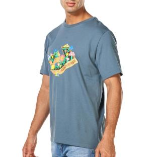T-shirt Bleu Homme Converse Outdoor Star
