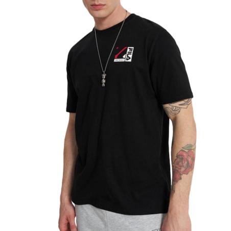 T-shirt Noir Homme Fila Graphic