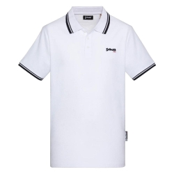 Polo Blanc Homme Schott PSWILL2