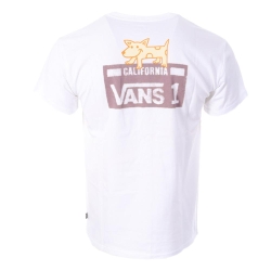 T-Shirt Blanc Homme Vans Plate
