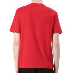T-Shirt Rouge Vif Homme Lacoste Essentiel