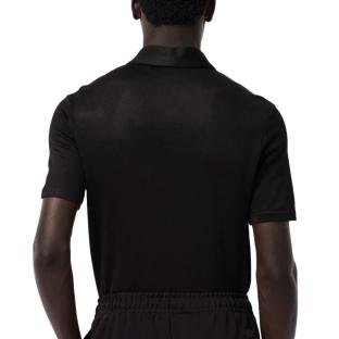 Polo Noir Homme Lacoste Runway Regular Fit Satin