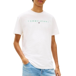 T-Shirt Blanc Homme Tommy Hilfiger Reg Linearss