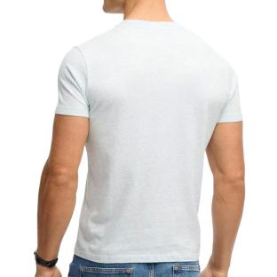 T-shirt Bleu Clair Chiné Homme Superdry Vintage LogoR6Ts