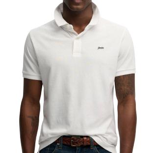 Polo Blanc Homme Superdry Classic Pique