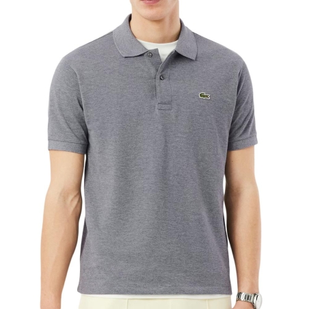 Polo Gris Clair Chiné Homme Lacoste Polo Classic Fit